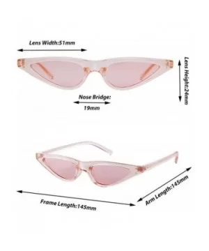 Vintage Cat-eye Sunglasses for Women Clout Goggle Triangle Glasses Rivet - Pink - CC18RGN7GH6 $5.39 Cat Eye