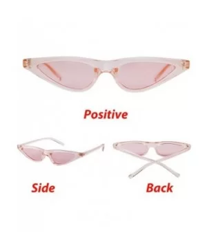 Vintage Cat-eye Sunglasses for Women Clout Goggle Triangle Glasses Rivet - Pink - CC18RGN7GH6 $5.39 Cat Eye