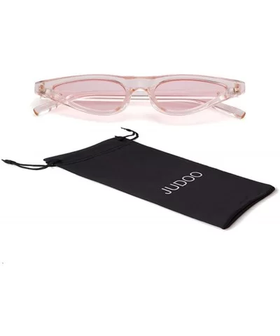 Vintage Cat-eye Sunglasses for Women Clout Goggle Triangle Glasses Rivet - Pink - CC18RGN7GH6 $5.39 Cat Eye