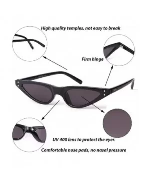 Vintage Cat-eye Sunglasses for Women Clout Goggle Triangle Glasses Rivet - Pink - CC18RGN7GH6 $5.39 Cat Eye