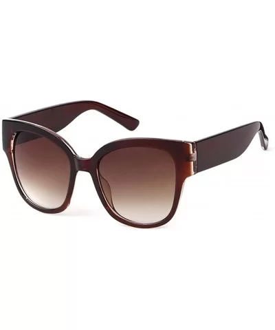 Women Oversized Square Sunglasses Luxury Brand Designer Big Tortoise Shell Frame Female Shades Sun Glasses - C5 - CA18RXDWQH2...