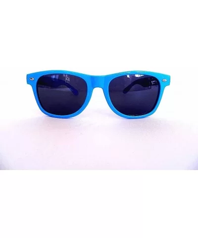 New Wayfarer Cateye Retro Style Sunglasses - Dark Grey Lens - Blue - CP11E6P9N69 $7.95 Wayfarer