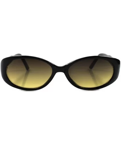 Classic Vintage Rockabilly 70s Black Green Cat Eye Sunglasses - CC180249306 $9.44 Cat Eye