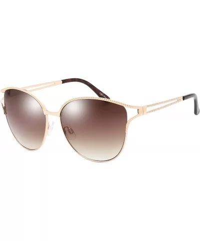 Classic Crystal Elegant Women Beauty Design Sunglasses Gift Box - L131-gold - CY18M0SASRW $13.20 Round