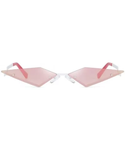 Cat Eye Sunglasses for Women Vintage Retro Style Plastic Frame Glasses - Pink - CD1960TRLWZ $7.40 Goggle