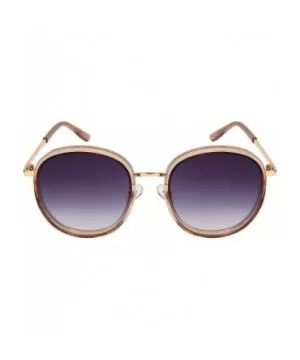 Fashion Desginer Inspired Round Sunglasess with Flat Ocean Color Lens Ultralight - CZ18XI4UC7N $8.11 Round