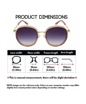 Fashion Desginer Inspired Round Sunglasess with Flat Ocean Color Lens Ultralight - CZ18XI4UC7N $8.11 Round