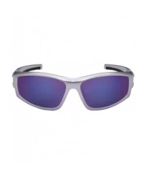 Action Sports Sunglasses with Color Mirrored Lenses 570037-REV - Silver - CQ122WW9VJV $8.63 Sport