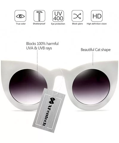 Fashion Retro Party Cat Eye Style Women's Oversized Sunglasses Eyewear With Chain - Style a 4 - CJ18ERZAGM6 $7.82 Oval