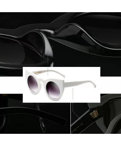 Fashion Retro Party Cat Eye Style Women's Oversized Sunglasses Eyewear With Chain - Style a 4 - CJ18ERZAGM6 $7.82 Oval