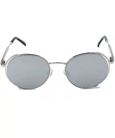 Round Frame Ladies Colorful Polarized Sunglasses Large Frame Multicolor Metal Glasses - 5 - C9190HC5KME $35.68 Round