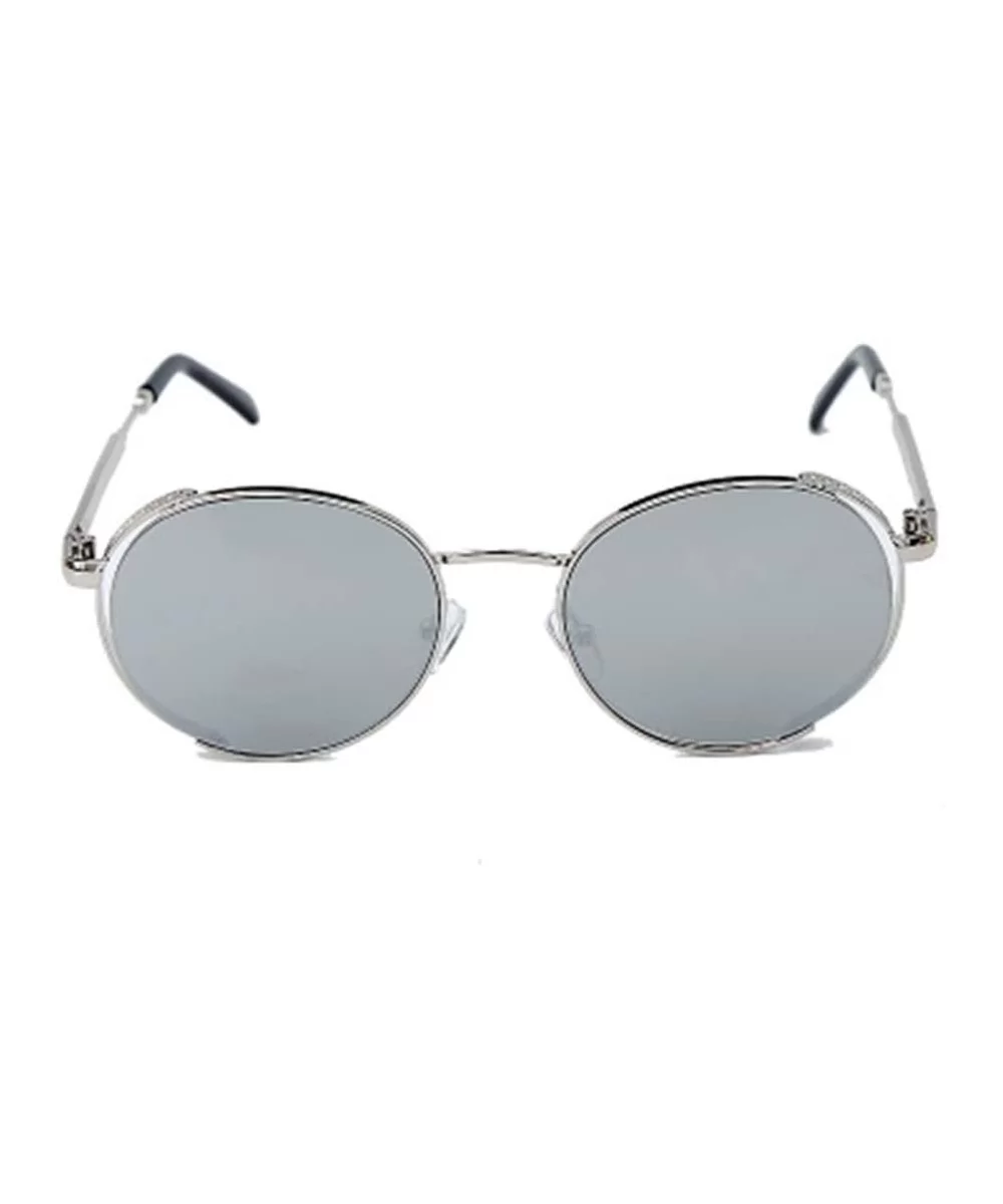 Round Frame Ladies Colorful Polarized Sunglasses Large Frame Multicolor Metal Glasses - 5 - C9190HC5KME $35.68 Round