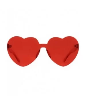 Rave Glasses Goggles Heart Rimless Clout Sunglasses-costume accesoories for women-girls-men - Red Heart - CC18NAGX4MH $4.67 R...