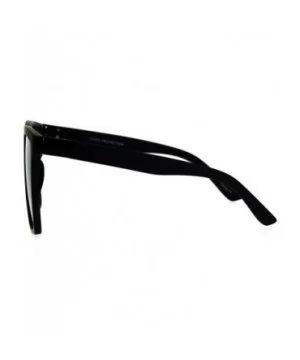 Womens Oversized Sunglasses Square Designer Frame Mirror Lens UV 400 - Black (Purple Mirror) - C4186HAZK64 $9.86 Square