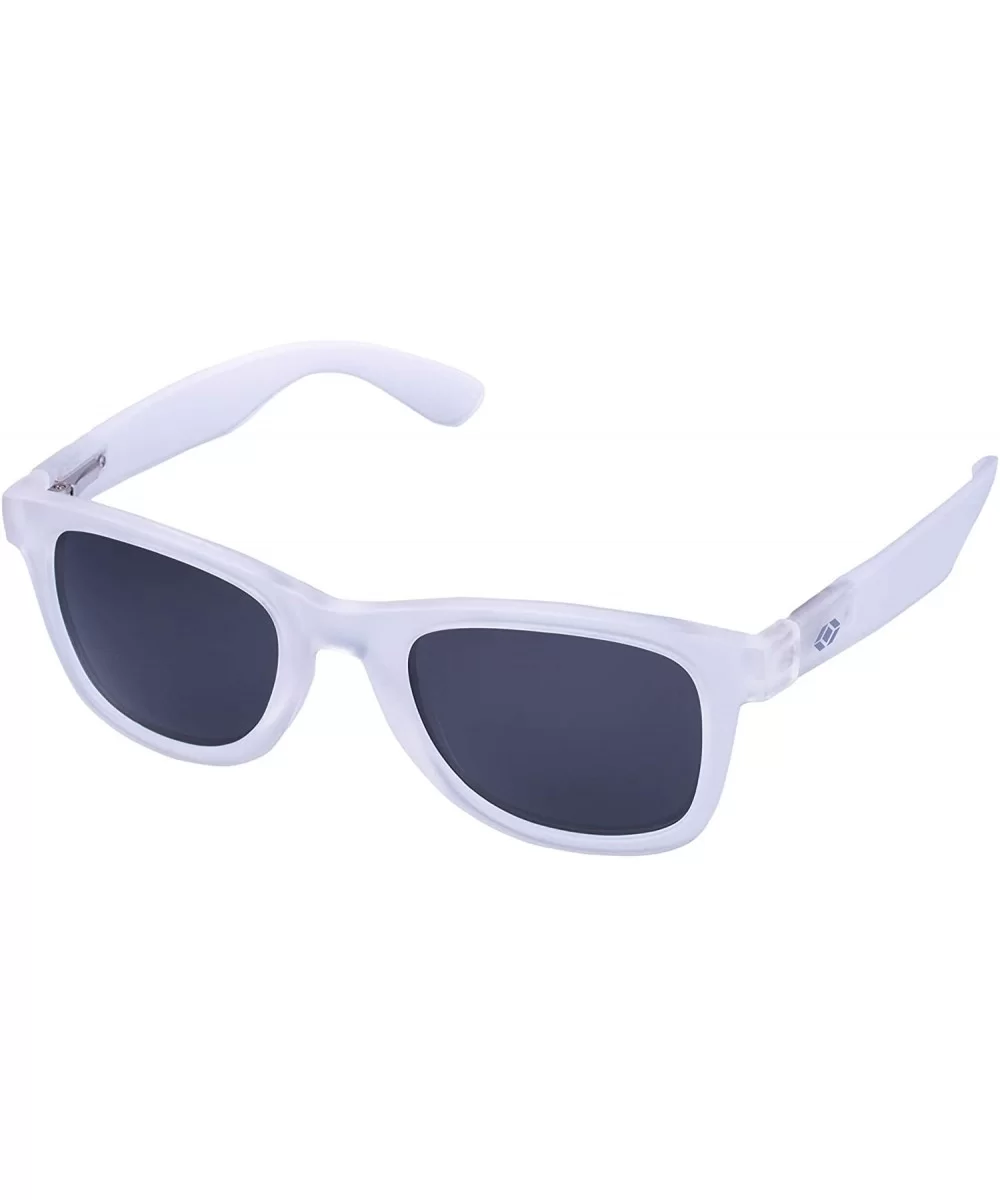 Portland Polarized Retro Classic Sunglasses - Multiple Color Options - Frosted Clear - CQ18Q68N342 $13.55 Square