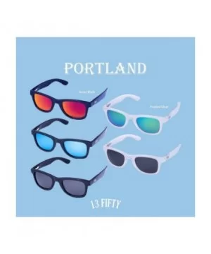 Portland Polarized Retro Classic Sunglasses - Multiple Color Options - Frosted Clear - CQ18Q68N342 $13.55 Square