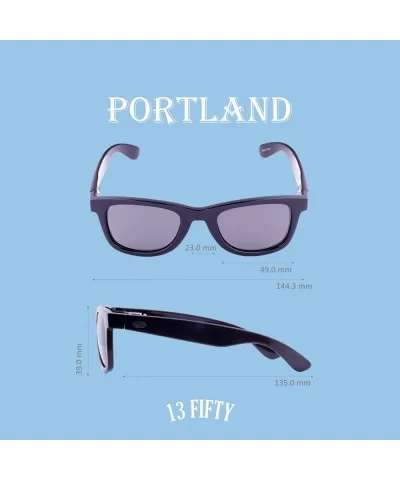 Portland Polarized Retro Classic Sunglasses - Multiple Color Options - Frosted Clear - CQ18Q68N342 $13.55 Square