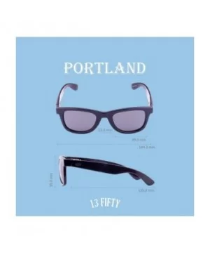 Portland Polarized Retro Classic Sunglasses - Multiple Color Options - Frosted Clear - CQ18Q68N342 $13.55 Square