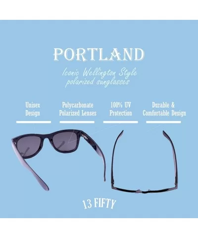 Portland Polarized Retro Classic Sunglasses - Multiple Color Options - Frosted Clear - CQ18Q68N342 $13.55 Square