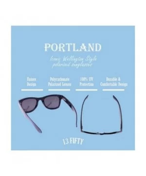 Portland Polarized Retro Classic Sunglasses - Multiple Color Options - Frosted Clear - CQ18Q68N342 $13.55 Square