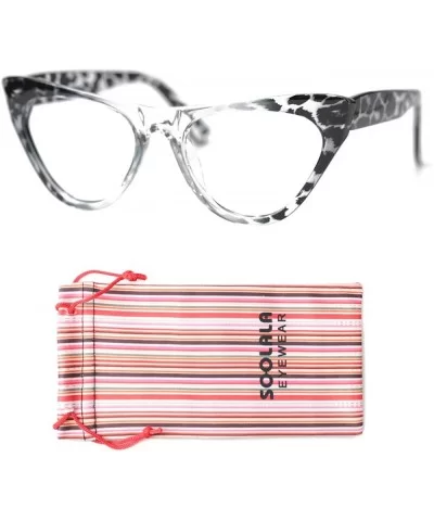 Womens Leopard Pattern Cat Eye Reading Glasses Quality Eye Glass Frame - Black Leopard - C218IG3ZGDA $4.83 Rimless