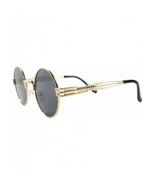 Vintage Retro Fashion Vampire Goth Steampunk Style Gold Round Circle Sunglasses - C618023MXZ7 $7.33 Round