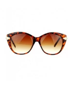 Retro Arrow Trim Designer Fashion Butterfly Sunglasses - Tortoise - CH121V6NKIH $7.26 Oversized