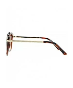 Retro Arrow Trim Designer Fashion Butterfly Sunglasses - Tortoise - CH121V6NKIH $7.26 Oversized