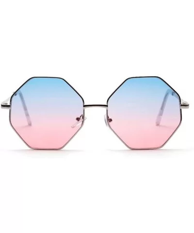 New Polygon Small Sunglasses Women Retro Round Metal Sun Glasses Men Er Hexagon Eyeglasses UV400 - 9 - CO199CK9WZC $25.92 Round