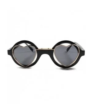 Vintage Retro Sweetheart Round Heart Shaped Fashion Womens Sunglasses - Black - C7189AM84X7 $15.81 Round