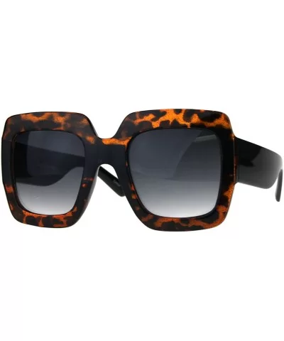 Womens Thick Glitter Plastic Butterfly Designer Diva Sunglasses - Tortoise - CZ180G0STS5 $8.99 Butterfly