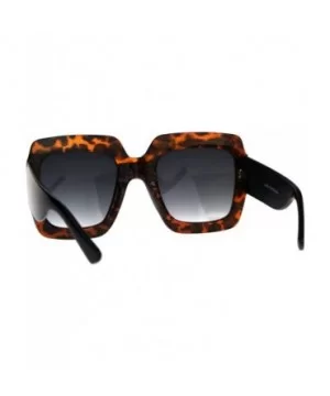 Womens Thick Glitter Plastic Butterfly Designer Diva Sunglasses - Tortoise - CZ180G0STS5 $8.99 Butterfly