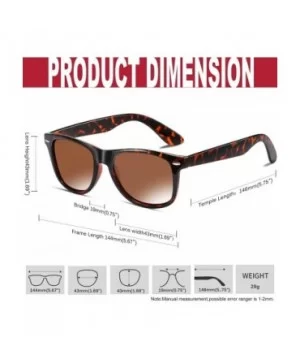 Classic Retro Square Polarized Sunglasses Fashion for Driving Fishing - Matte Black + Leopard Brown - C318U7EGTR2 $15.91 Round