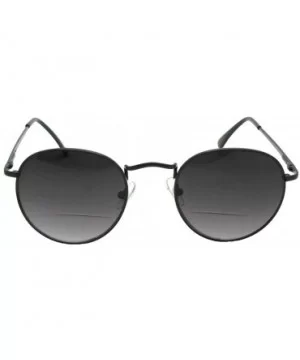 Vintage Retro Round Bifocal Sunglasses B51 - Pewter Frame- Gray Lenses - CZ18HD9OTIU $10.70 Round