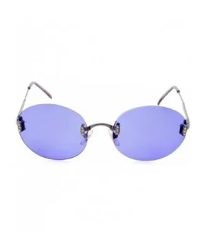 Hipster Retro Round Lightweight Rimless Plastic Frame Candy Color Sunglasses for Women - Purple - CJ18OMEUNEG $8.69 Rimless