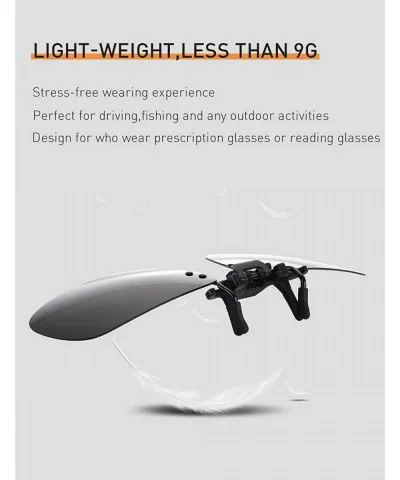 Polarized Clip On Sunglasses Over Prescription Glasses for Men Women Shades for Glasses - 1pcs Grey-day Use - CB18QHWD5WA $9....