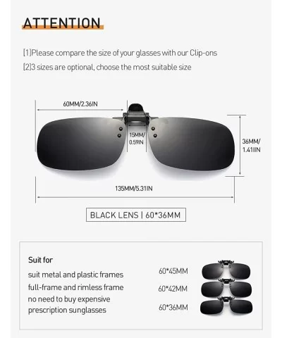 Polarized Clip On Sunglasses Over Prescription Glasses for Men Women Shades for Glasses - 1pcs Grey-day Use - CB18QHWD5WA $9....