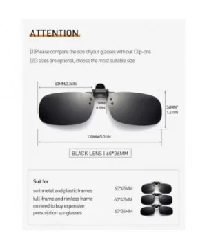 Polarized Clip On Sunglasses Over Prescription Glasses for Men Women Shades for Glasses - 1pcs Grey-day Use - CB18QHWD5WA $9....