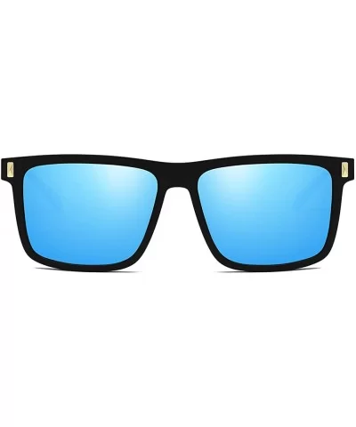 Unisex Sunglasses Retro Grey Drive Holiday Oval Polarized UV400 - Blue - CE18R6X2RLU $10.87 Oval