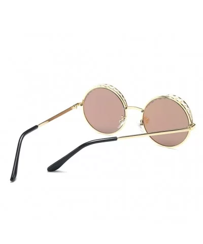 New Round Frame Artificial Pearl Metal Sunglasses Women Retro Fashion Sun Glasses Perfect for Girls Gift - CE18YEY7U02 $5.67 ...