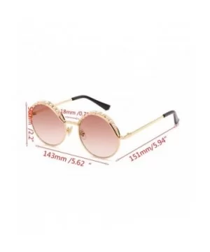 New Round Frame Artificial Pearl Metal Sunglasses Women Retro Fashion Sun Glasses Perfect for Girls Gift - CE18YEY7U02 $5.67 ...