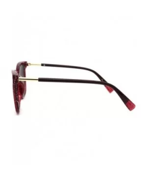 Womens Snug Thin Plastic Boyfriend Horn Rim Sunglasses - Red Smoke - CB18WOUW02E $7.64 Rectangular