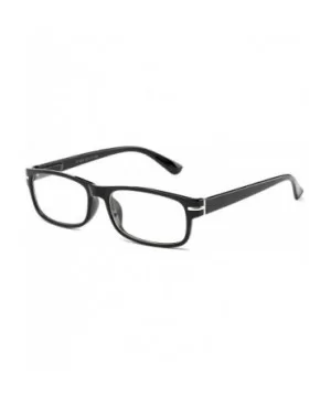 "Covina" Sleek Squared Clear Lens Frames with Spring Temple - Black - CH12D7HG5SP $8.40 Square