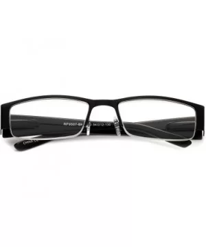 "Suit" Aluminum Brushed Prescription Ready Clear Lens Rx Frames - Black - C412KRZETFV $13.67 Square