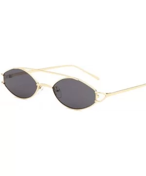 Small Cat Eye Sunglasses Men Women 2019 Fashion Metal Frame Shades UV400 Yellow - Pink - CS18YZW7O9W $9.32 Aviator