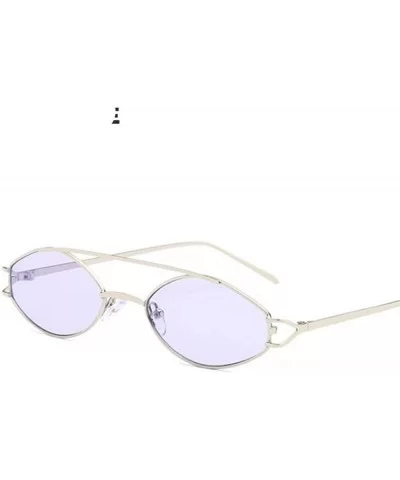 Small Cat Eye Sunglasses Men Women 2019 Fashion Metal Frame Shades UV400 Yellow - Pink - CS18YZW7O9W $9.32 Aviator