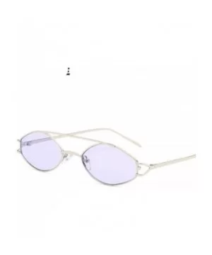 Small Cat Eye Sunglasses Men Women 2019 Fashion Metal Frame Shades UV400 Yellow - Pink - CS18YZW7O9W $9.32 Aviator