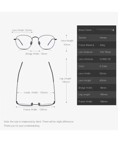 DESIGN Men/Women Fashion Rectangle Glasses Retro Blue Light Blocking C01 Black - C01 Black - CE18XE9GS5S $14.62 Aviator