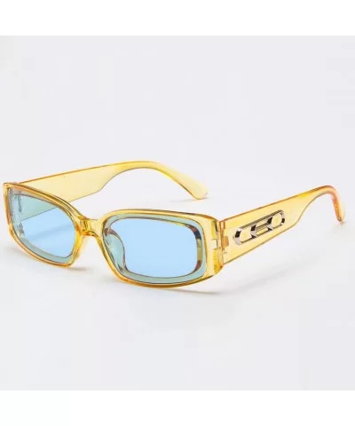 Classic Design Sunglasses Unisex Lightweight Fashion Sunglasses Square Sunglasses - Yellow - CV18TM5UXK7 $6.90 Wrap