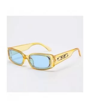 Classic Design Sunglasses Unisex Lightweight Fashion Sunglasses Square Sunglasses - Yellow - CV18TM5UXK7 $6.90 Wrap